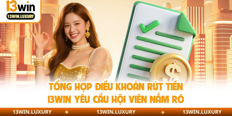 Tổng hợp điều khoản rút tiền 13WIN yêu cầu hội viên nắm rõ